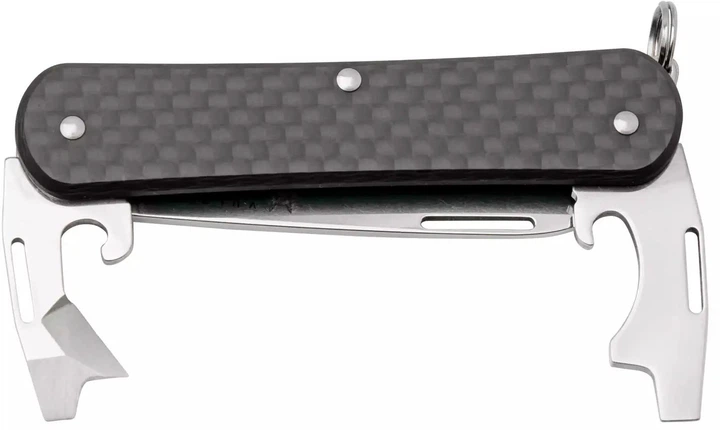 Ніж багатофункціональний Fox Vulpis CF Black EDC компактний Slip Joint M390 3 інструменти - зображення 4