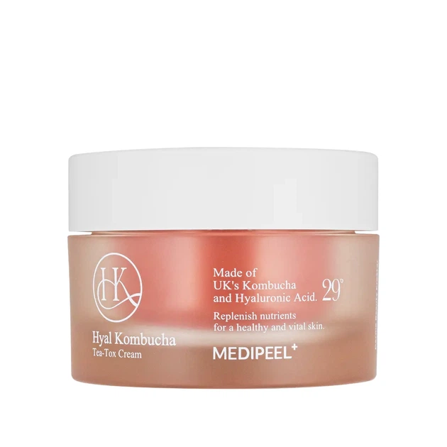 Ампульный крем для эластичности кожи лица Medi-Peel Hyal Kombucha Tea-Tox Cream 50 мл - изображение 2