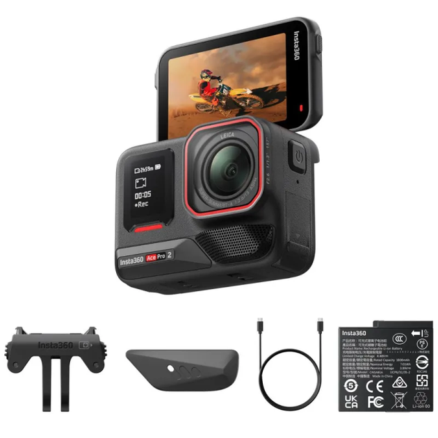 Экшн-камера Insta 360 Ace Pro 2 Standard Bandle (Black) - Фото 2 Экшн-камера Insta 360 Ace Pro 2 Standard Bandle (Black) - изображение 2