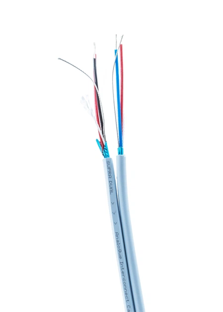 Міжблочний аудіокабель Supra DUAL 2RCA-2RCA Audio 1.5 м Ice Blue - изображение 3
