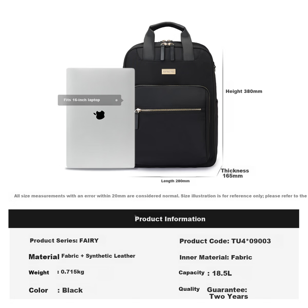 Рюкзак Samsonite женский для ноутбука 16", дорожный, для учебы - изображение 3