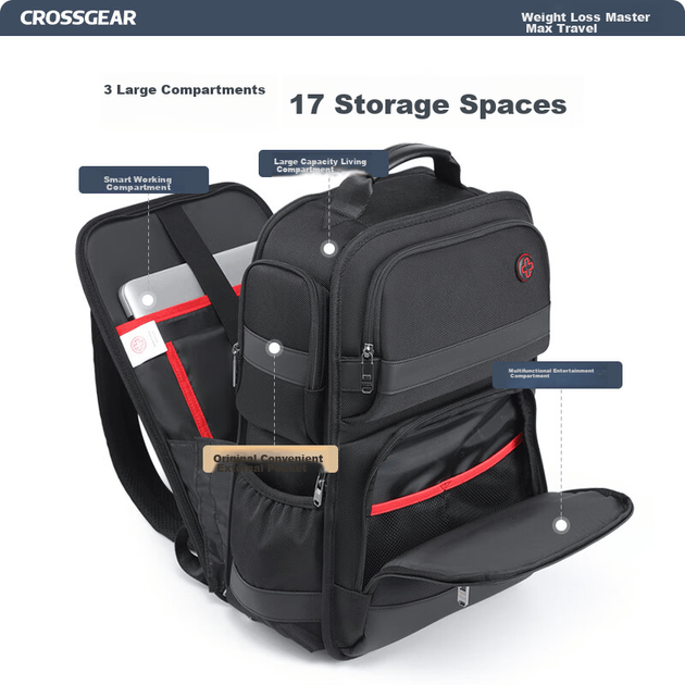 Рюкзак CROSSGEAR Cross Medal для ноутбука 16" мужской - изображение 8