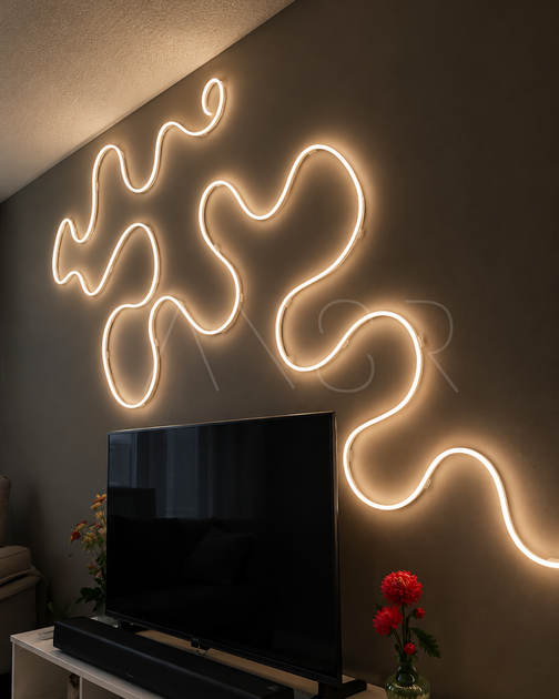 Гнучкий неон FlexGlow LUX 220V теплого білого кольору 5 метрів - зображення 15