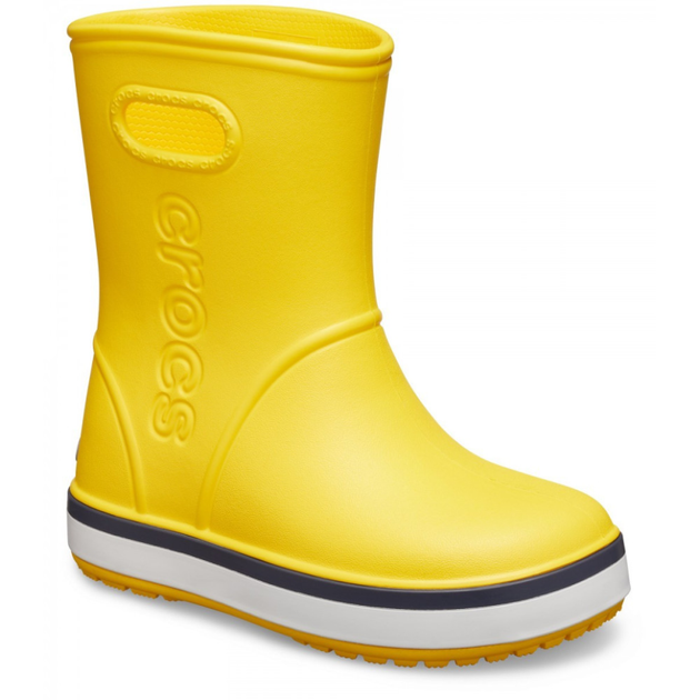Дитячі крокси гумові чоботи Crocs Kids Crocband Rain Boot Yellow (27/28, жовтий) - Фото 3 Дитячі крокси гумові чоботи Crocs Kids Crocband Rain Boot Yellow (27/28, жовтий) - зображення 3