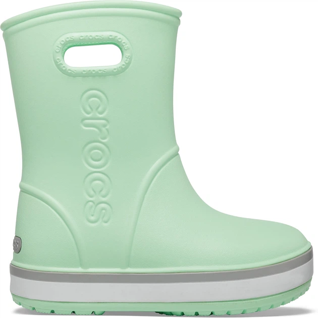 Дитячі крокси гумові чоботи Crocs Kids Crocband Rain Boot Neo mint (23/24, м'ятні) - Фото 4 Дитячі крокси гумові чоботи Crocs Kids Crocband Rain Boot Neo mint (23/24, м'ятні) - изображение 4