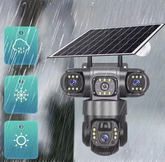 Автономная 4G камера видеонаблюдения V380Pro с двумя объективами, солнечной панелью и аккумулятором - изображение 2