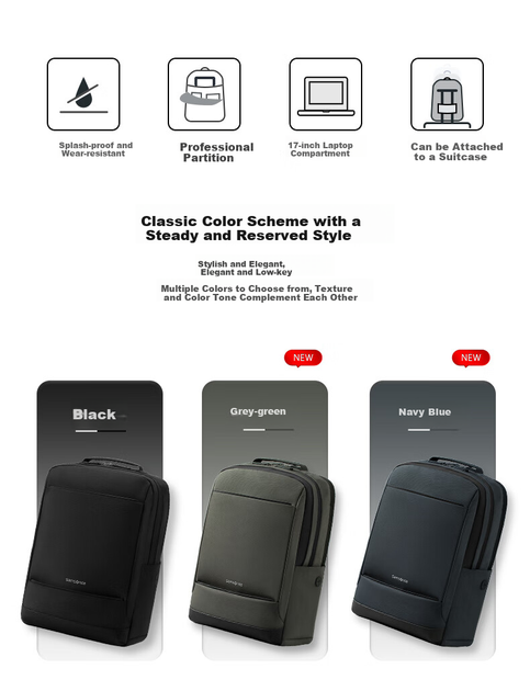 Рюкзак для ноутбука Samsonite 17" Navy Blue - изображение 12