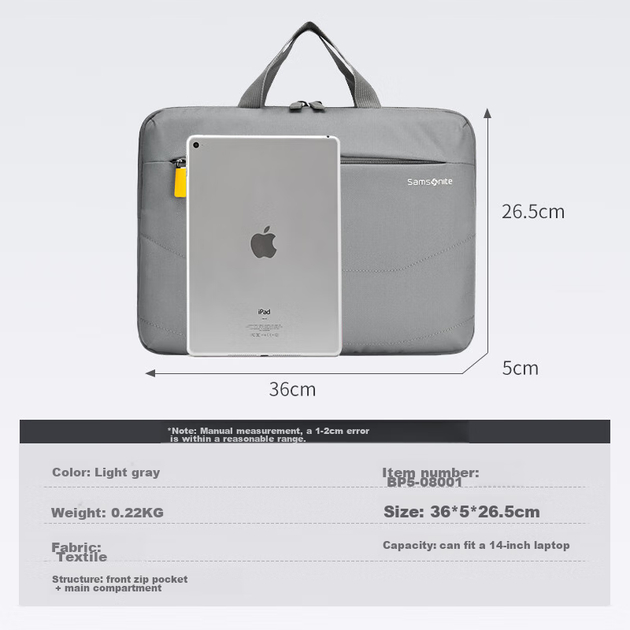 Сумка Samsonite для ноутбука 14" деловая мужская/женская - изображение 3