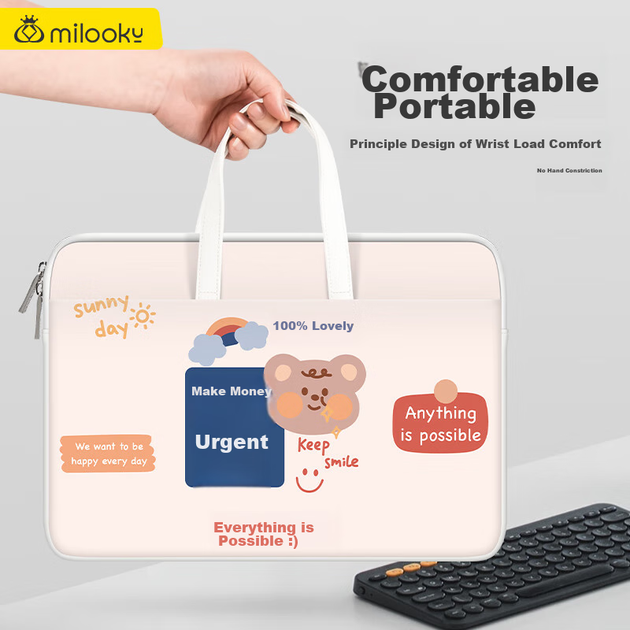 Сумка Milooky для ноутбука 13/14" женская, для Huawei/Apple/Lenovo - изображение 6