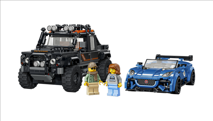 Конструктор Lego Jaguar Project 7 та Land Rover Defender Speed Champions 77264 - изображение 3