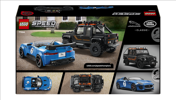 Конструктор Lego Jaguar Project 7 та Land Rover Defender Speed Champions 77264 - изображение 6