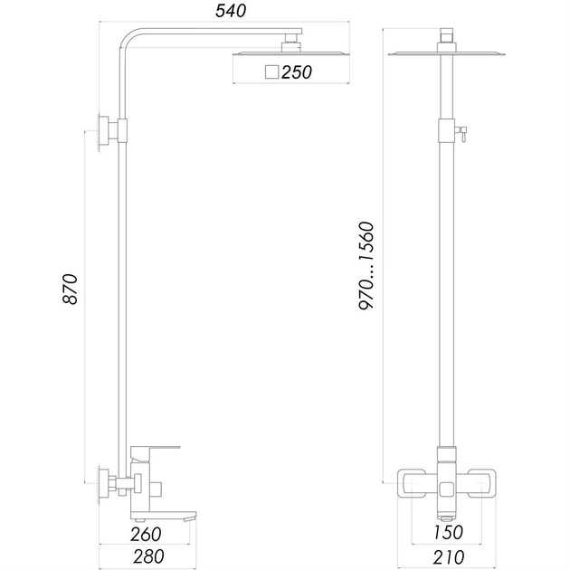 Душевая система Globus Lux SICILIA PLUS-SBQ-SH-02-304 - зображення 6
