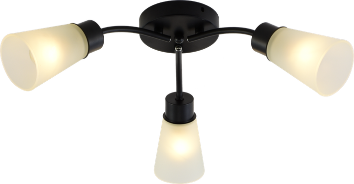 Люстра стельова Light House SRS-20722/3 чорний + хром, плафон білий - зображення 4