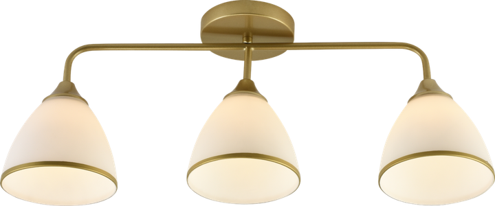 Люстра потолочная Light House SRS-20726/3 золото, плафон белый с каймой - изображение 3