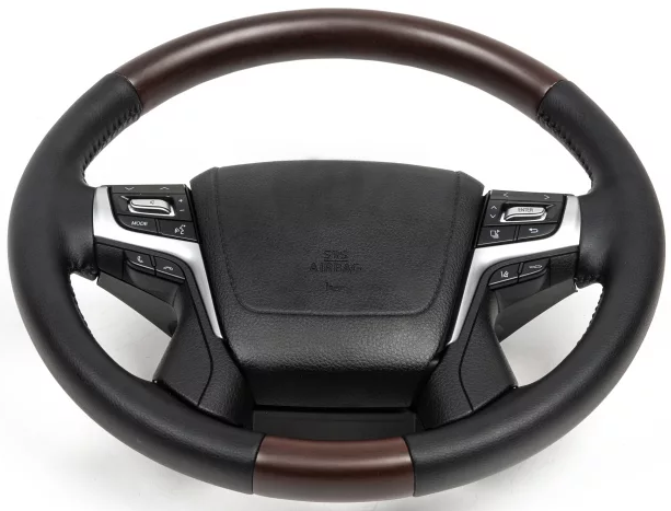 Руль в сборе (темное дерево) с Airbag для Toyota Land Cruiser 200 2007-2021 гг - изображение 3