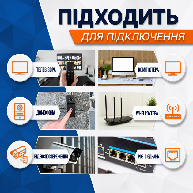 Сетевой LAN кабель серый Одескабель CAT5e UTP CU RJ45 Ethernet 40 м медный внутренний для локальной сети офиса дома квартиры - изображение 4