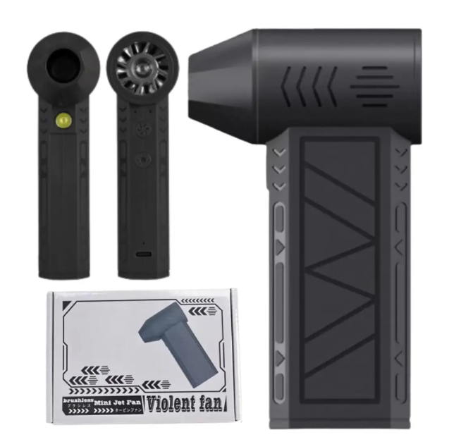Аккумуляторная воздуходувка ZY7400 SE PRO портативный турбофен 5000 mAh с зарядкой USB скорость воздуха 39 5 м с для очистки сушки и охлаждения черная - Фото 4 Аккумуляторная воздуходувка ZY7400 SE PRO портативный турбофен 5000 mAh с зарядкой USB скорость воздуха 39 5 м с для очистки сушки и охлаждения черная - изображение 4