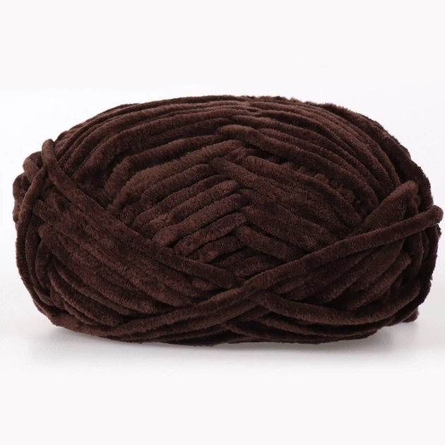 Пряжа плюшевая Premium Yarn Baby Love (Беби Лав) Чёрный шоколад №336 - плюш для амигуруми, игрушек, маленький моточек 50г/60м - изображение 3
