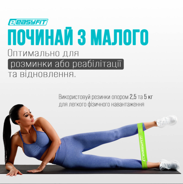 Резинки для фитнеса EasyFit набор из 7 штук (EF-1814) - изображение 3