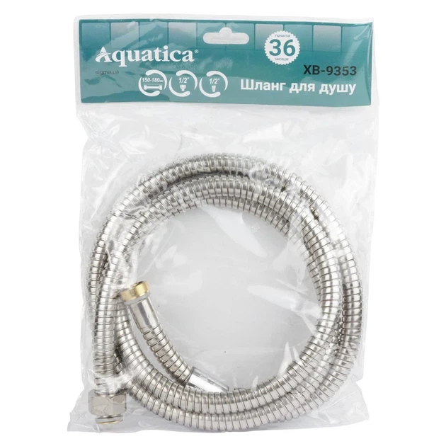 Шланг для душа 1/2" растяжной с подшипником 150-180 см SS AQUATICA XB-9353 - изображение 5