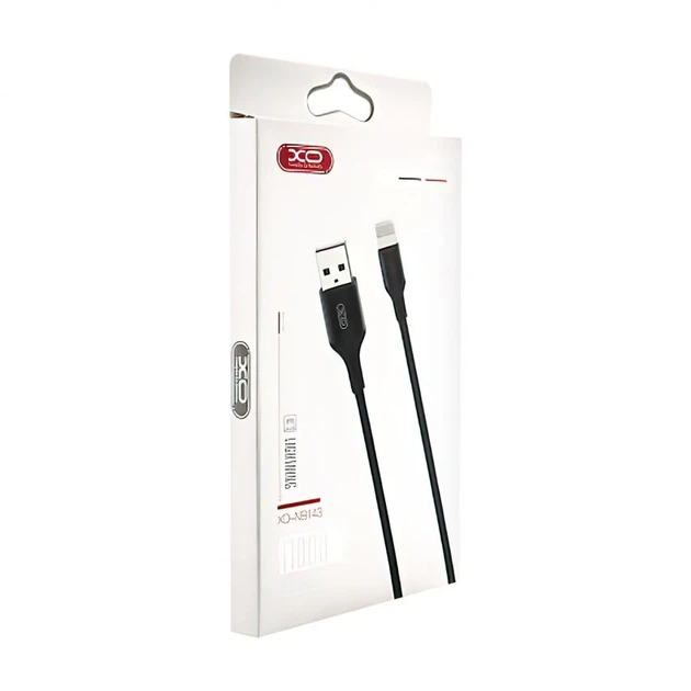 Кабель USB Type-C XO NB143 2.1A тканинний 1м чорний - Фото 3 Кабель USB Type-C XO NB143 2.1A тканинний 1м чорний - зображення 3