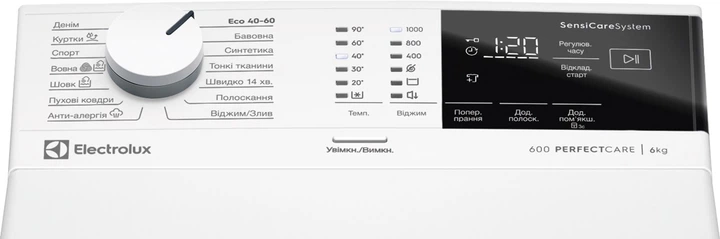 Стиральная машина с вертикальной загрузкой Electrolux EW6T206U - Фото 3 Стиральная машина с вертикальной загрузкой Electrolux EW6T206U - изображение 3