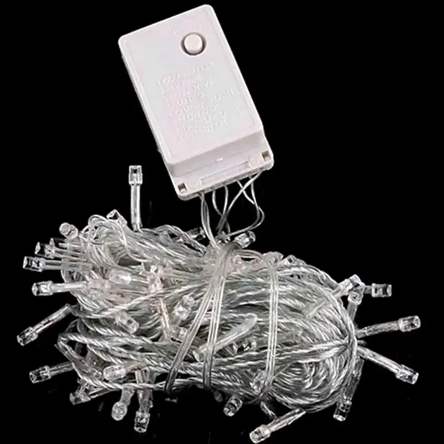 Гірлянда штора 2х2 м 156 LED білий вулична світлодіодна від мережі 8 режимів миготіння - Фото 8 Гірлянда штора 2х2 м 156 LED білий вулична світлодіодна від мережі 8 режимів миготіння - зображення 8