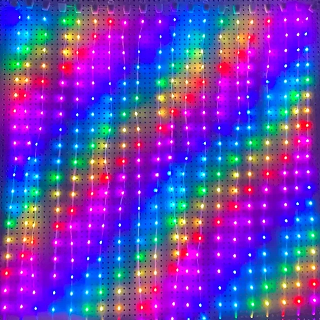 Разноцветная смарт гирлянда занавес USB 3x2м 400 LED с пультом управления для новогоднего декора - Фото 3 Разноцветная смарт гирлянда занавес USB 3x2м 400 LED с пультом управления для новогоднего декора - изображение 3