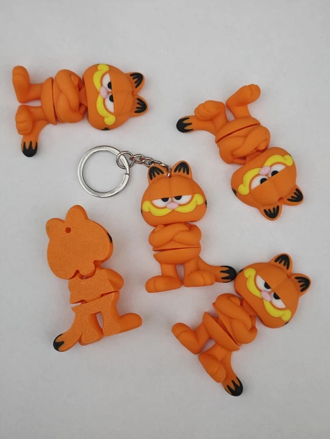 Брелок Гарфилд Улыбающийся Garfield Smiling Mini Flexi with Tail 7 См 3Д Печать - Фото 2 Брелок Гарфилд Улыбающийся Garfield Smiling Mini Flexi with Tail 7 См 3Д Печать - изображение 2
