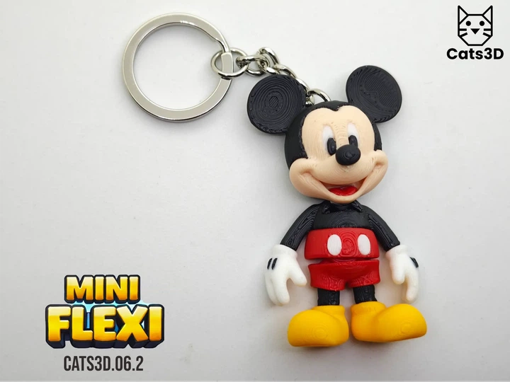 Брелок Мышонок Подвижный Mini Flexi Mouse Keychain 7 См 3Д Печать - Фото 1 Брелок Мышонок Подвижный Mini Flexi Mouse Keychain 7 См 3Д Печать - изображение 1