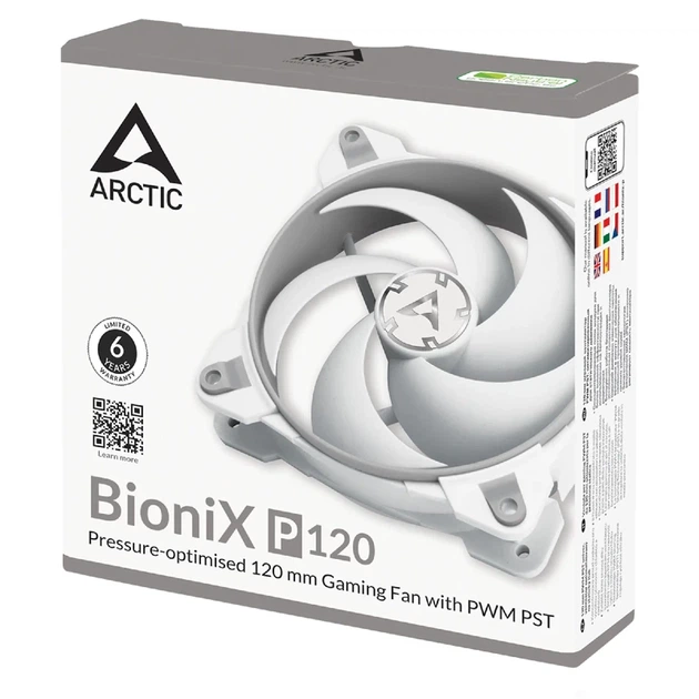 Вентилятор Arctic BioniX P120 (ACFAN00167A) Grey/White - Фото 6 Вентилятор Arctic BioniX P120 (ACFAN00167A) Grey/White - зображення 6