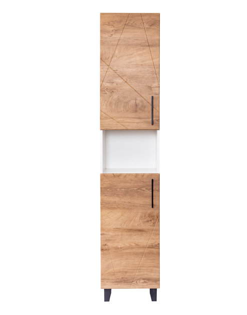 Пенал для ванної Vivia Велла WOOD Д2 185×40×32 см, підлоговий, дуб - зображення 2