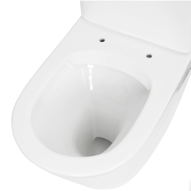 Унитаз компакт Venta Flight Rimless 620x385 овальный, с сиденьем Soft Close, белый - изображение 2
