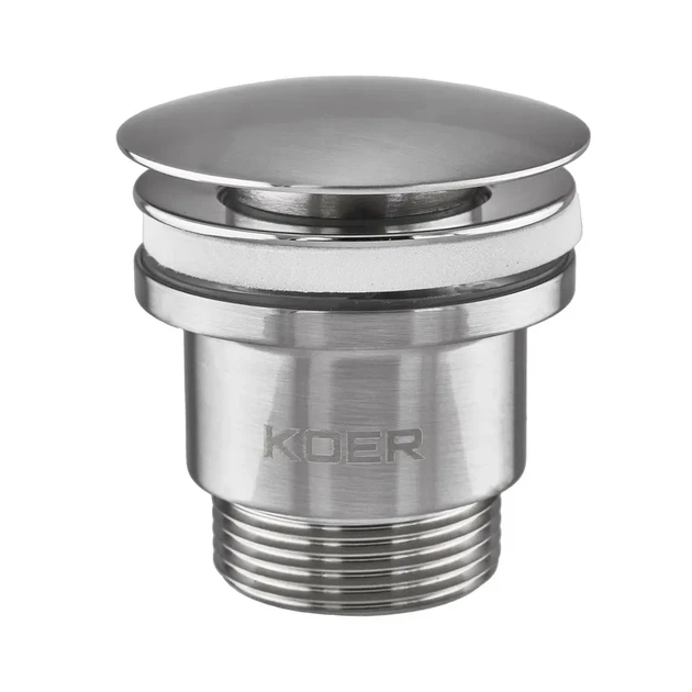 Донный клапан Koer PW-01-02 1 1/4″ для раковины, сатин (KR3401) - Фото 1 Донный клапан Koer PW-01-02 1 1/4″ для раковины, сатин (KR3401) - изображение 1