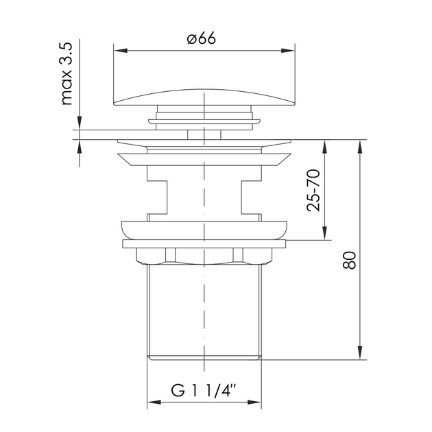 Донный клапан Imprese Brenta 1 1/4 для раковины, графит брашированный (ZMK081906500) - Фото 2 Донный клапан Imprese Brenta 1 1/4 для раковины, графит брашированный (ZMK081906500) - изображение 2