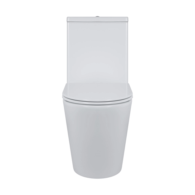 Унитаз компакт Q-tap Presto Quadro 650x340 овальный, с сиденьем, белый (QT24221215AW) - Фото 2 Унитаз компакт Q-tap Presto Quadro 650x340 овальный, с сиденьем, белый (QT24221215AW) - изображение 2