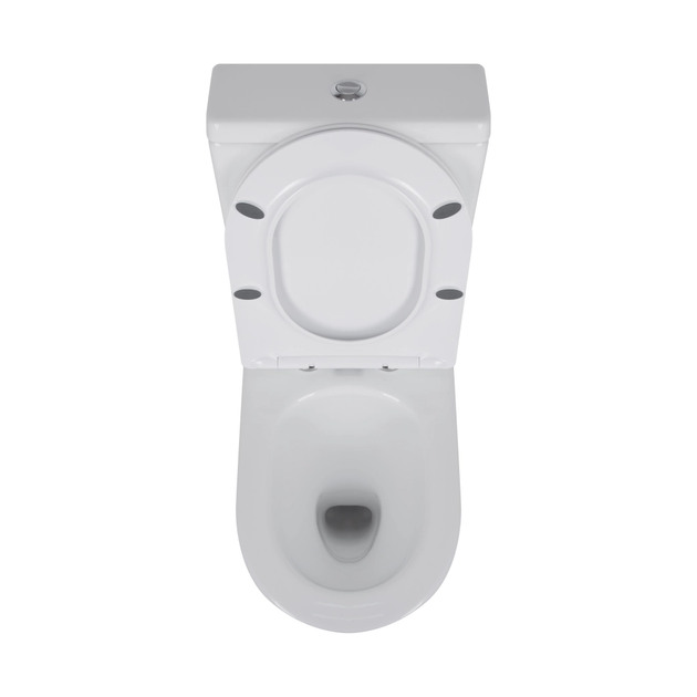 Унитаз компакт Q-tap Presto Quadro 650x340 овальный, с сиденьем, белый (QT24221215AW) - Фото 6 Унитаз компакт Q-tap Presto Quadro 650x340 овальный, с сиденьем, белый (QT24221215AW) - изображение 6