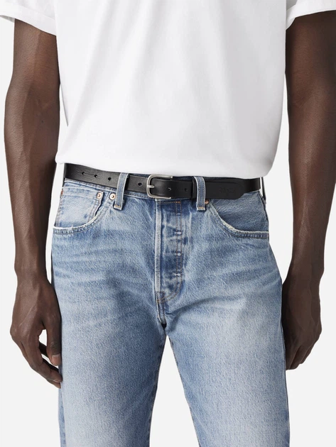 Ремінь чоловічий з натуральної шкіри Levi's 659122399 40 (121.5 см) Чорний (1160930125) - зображення 2