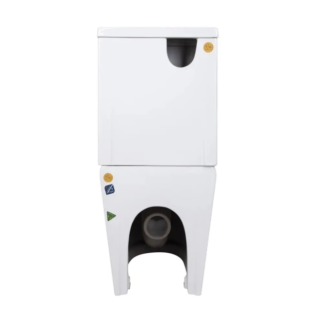 Унитаз компакт Qtap Jay Eco 640х360 овальный, с сиденьем, белый глянцевый (QTJAY27W48749) - изображение 3