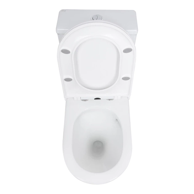 Унитаз моноблок Q-tap Kolibri 690x360 овальный, с сиденьем, белый (QT10226380W) - Фото 6 Унитаз моноблок Q-tap Kolibri 690x360 овальный, с сиденьем, белый (QT10226380W) - изображение 6
