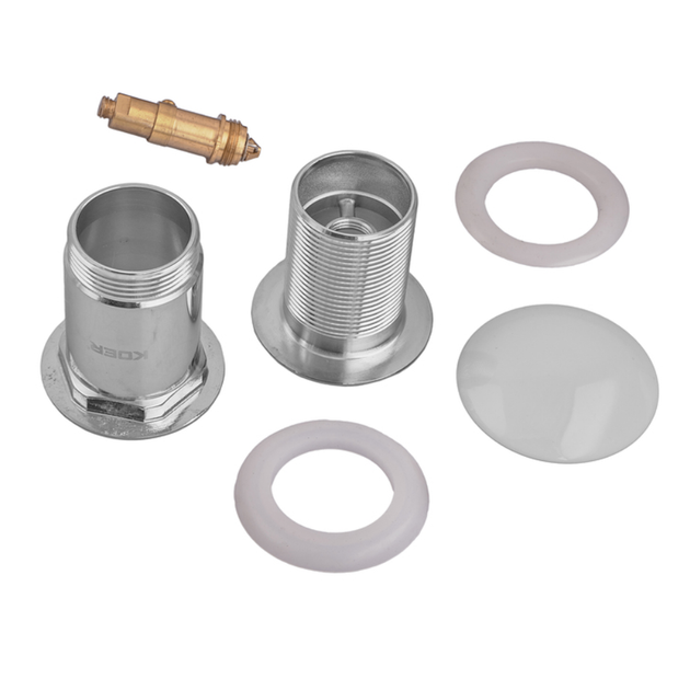 Донный клапан Koer PW-08-11 1 1/4'' Сlick-Сlack для умывальника, белый/хром (KR5788) - изображение 4