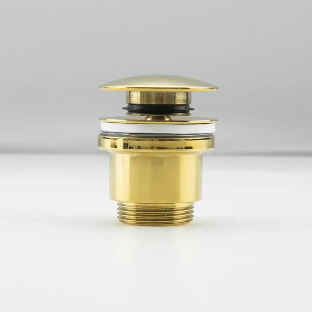 Донный клапан Frap F62-3 1 1/4" для раковины, золотой - изображение 4