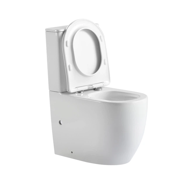 Унитаз компакт Q-tap Robin New 660x360 овальный, с сиденьем, белый (QT13226083AW) - изображение 5