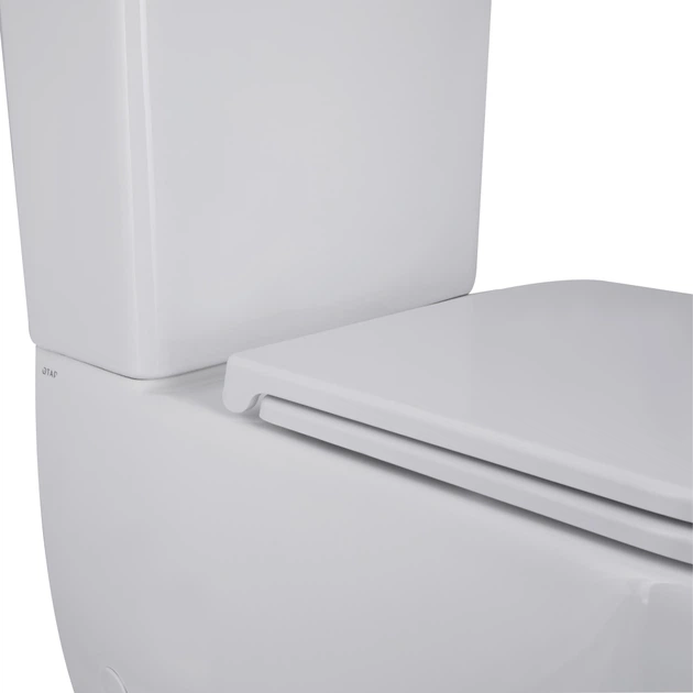 Унитаз компакт Q-tap Robin 630x390 овальный, с сиденьем, белый (QT13222128AUQ1W) - изображение 5