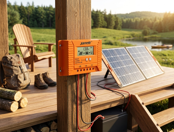 Контролер заряду для сонячних панелей Jarrett JAR-PA 20A 12V/24V 360/720W PWM для сонячних батарей та акумуляторів - Фото 2 Контролер заряду для сонячних панелей Jarrett JAR-PA 20A 12V/24V 360/720W PWM для сонячних батарей та акумуляторів - зображення 2