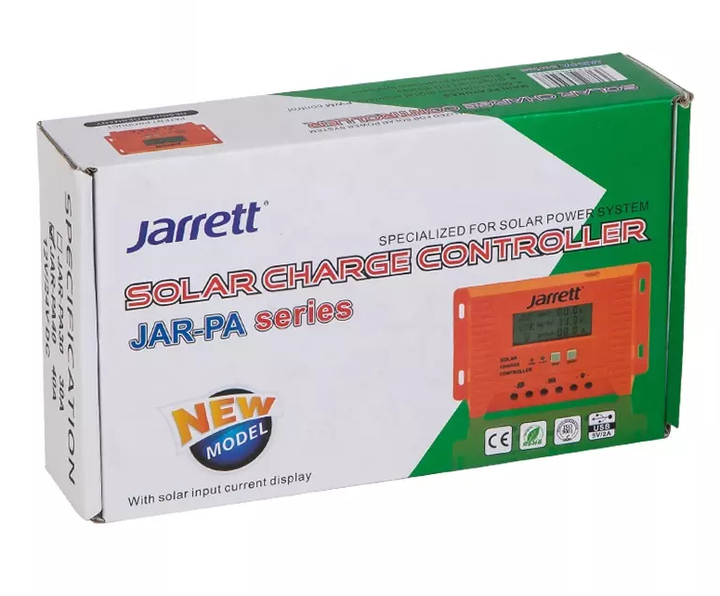 Контролер заряду для сонячних панелей Jarrett JAR-PA 20A 12V/24V 360/720W PWM для сонячних батарей та акумуляторів - Фото 7 Контролер заряду для сонячних панелей Jarrett JAR-PA 20A 12V/24V 360/720W PWM для сонячних батарей та акумуляторів - зображення 7
