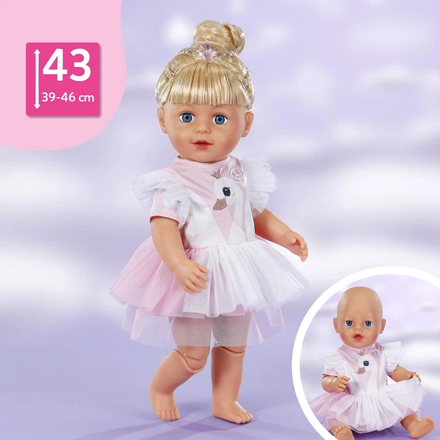 Одяг для ляльки Baby Born Сукня з лебедем 43 см (4001167841099) - зображення 2