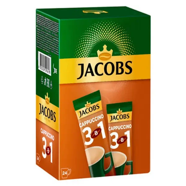 Кава розчинна у стіках 3в1 Jacobs Cappuccino 12 г х 1 шт (290601) - Фото 3 Кава розчинна у стіках 3в1 Jacobs Cappuccino 12 г х 1 шт (290601) - изображение 3