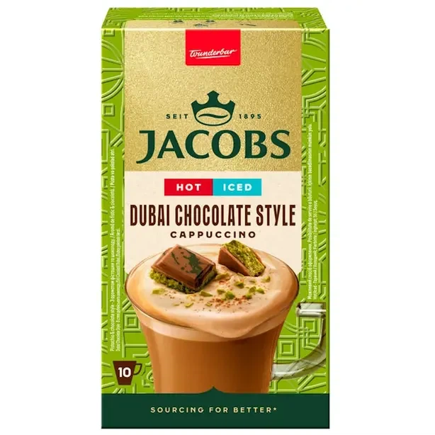 Кава розчинна у стіках 3в1 Jacobs Cappuccino Дубайський шоколод 19,5 г х 1 шт (692455) - изображение 6