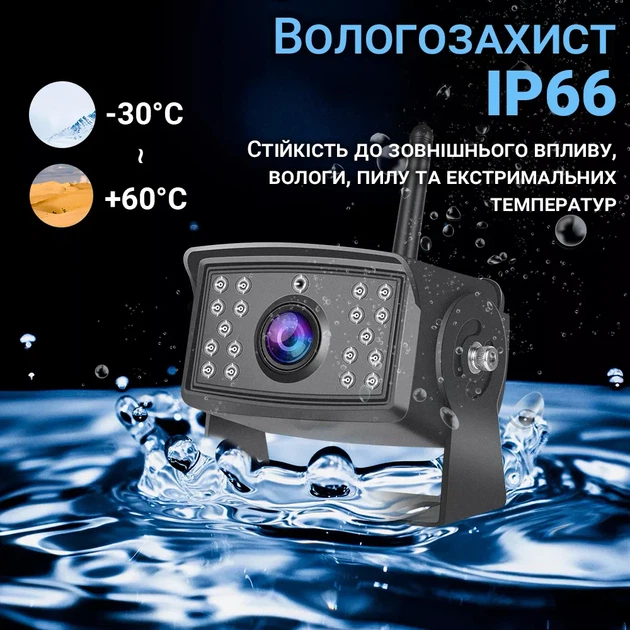 Беспроводная камера заднего вида Podofo A3006 с 7" монитором для грузовиков - изображение 9